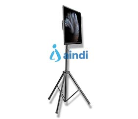 Soporte TV Manhattan 37" a 70" Piso C/Trípode Ajusto Vertical Color Negro