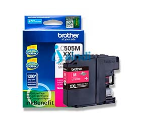 CARTUCHO DE TINTA BROHTER LC505M MAGENTA PARA SUPER ALTO RENDIMIENTO 1300 IMPRESIONES