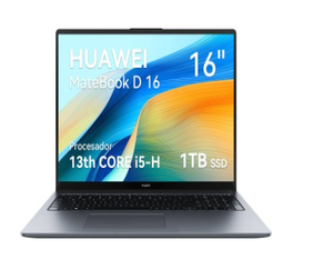 Laptop Huawei Matebook D16, 16" 1920x1200, Intel Core i5-13420H, 16GB, 1TB SSD, Sin Sistema Operativo Instalado, Español